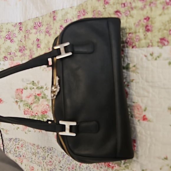 MCM Refurbished Matte Black Leather Boston Bag - Picture 4 of 11